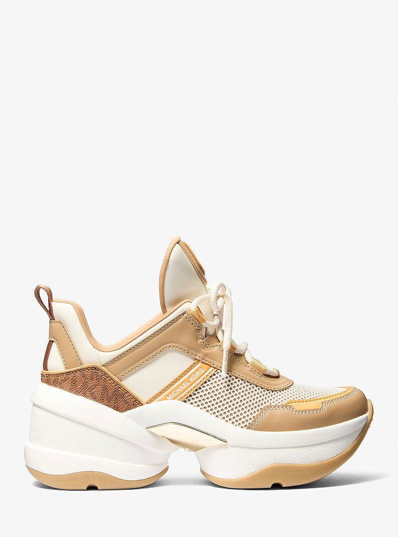 Espadrille Olympia en mat&eacute;riaux multiples in BL&Eacute; AU MIEL | Michael Kors