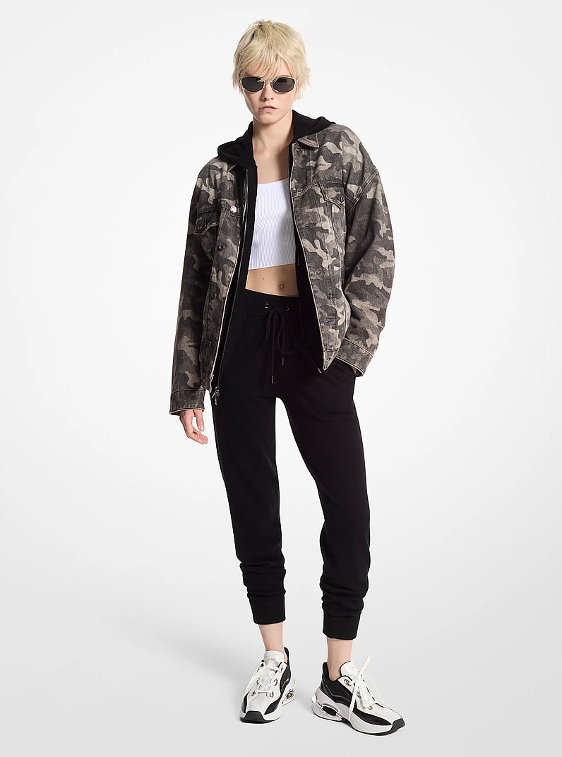 Wool and Cashmere Blend Joggers in BLACK | Michael Kors