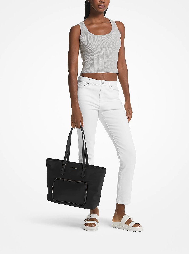 Cara Large Nylon Tote Bag in BLACK | Michael Kors