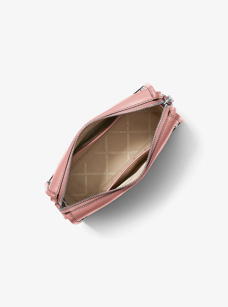 Harrison Large Leather Crossbody Bag in PINK | Michael Kors