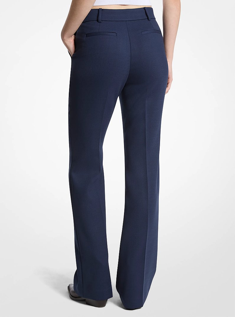 Bootcut-Hose aus Wollmischung mit Stretch in MIDNIGHTBLUE | Michael Kors