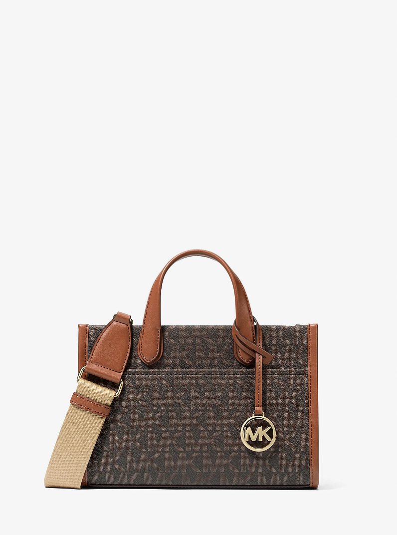 Messenger-Tasche Gigi Small mit Signature-Logomuster in BRAUN/LUGGAGE | Michael Kors