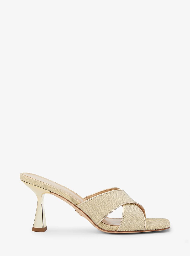 Clara Glitter Chain-Mesh Mule