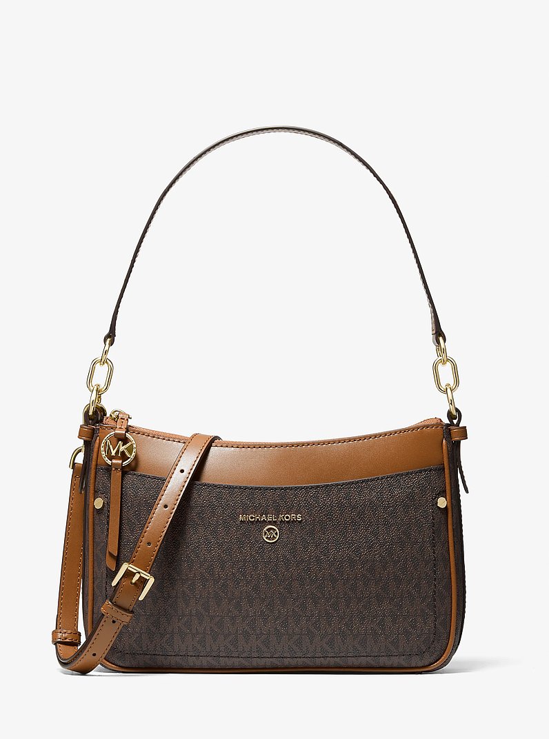 Jet Set Medium Logo Shoulder Bag in BRN/ACORN | Michael Kors