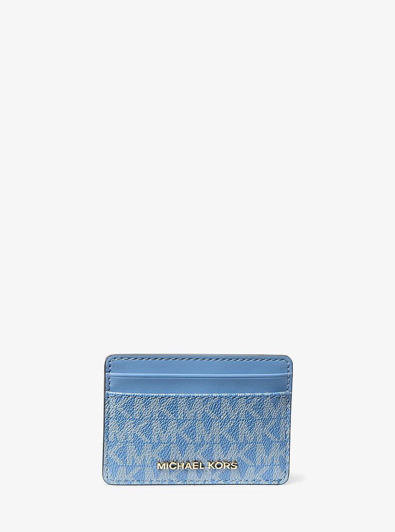Tarjetero Jet Set con logotipo in AZUL FRANC&Eacute;S | Michael Kors