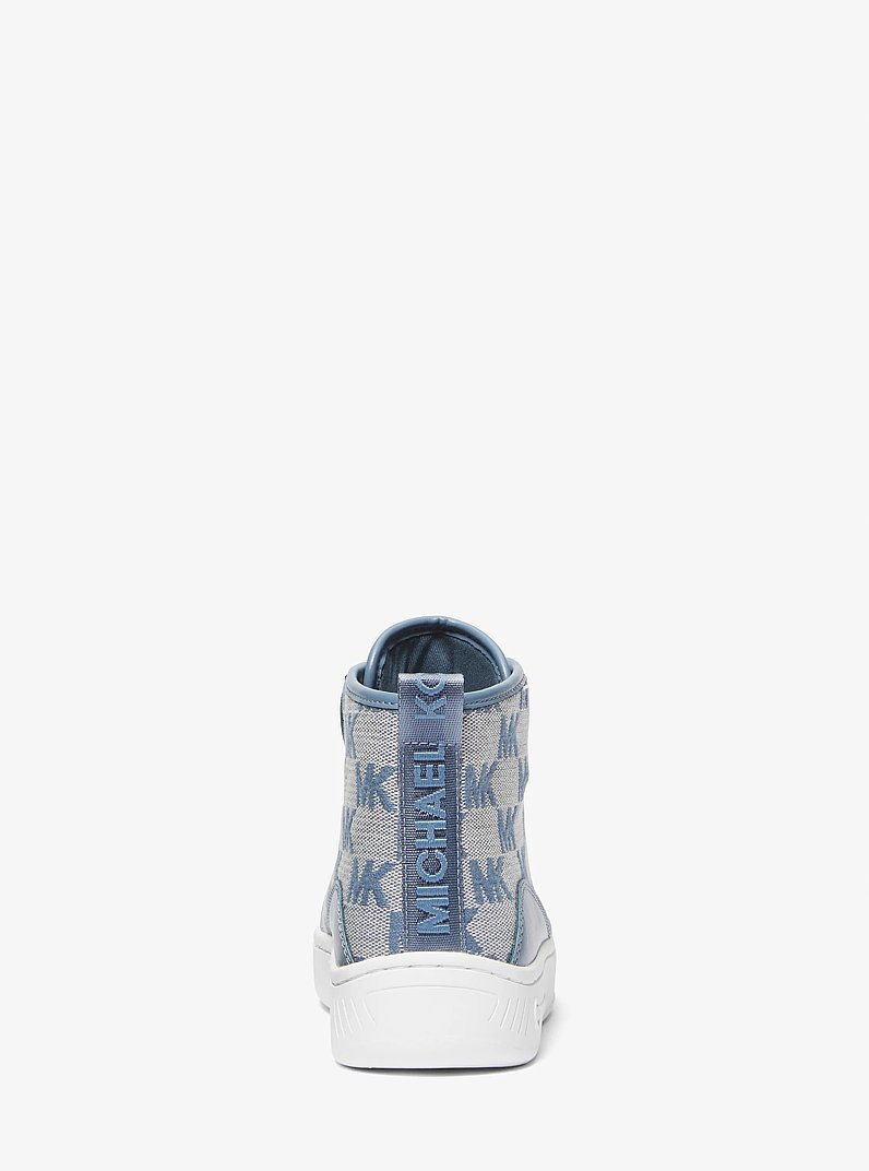 Zapatilla de corte alto Shea de jacquard con logotipo in DENIM | Michael Kors