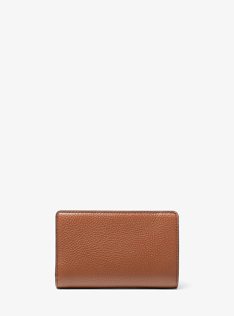 Medium Pebbled Leather Wallet in LUGGAGE | Michael Kors