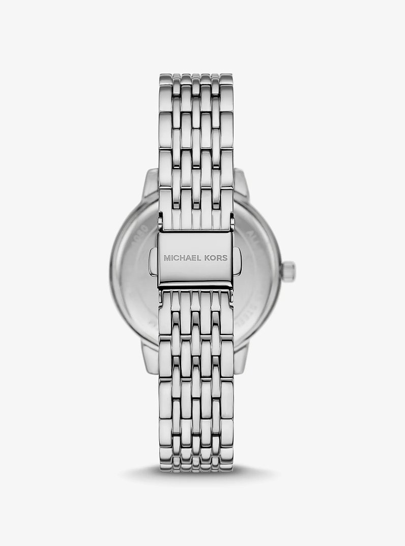 Melissa Pav&eacute; Silver-Tone Watch in SILVER | Michael Kors
