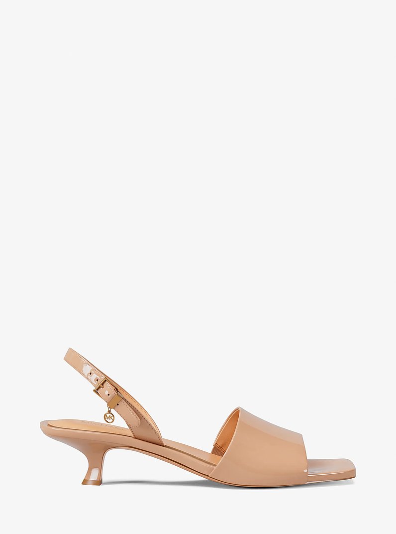 Merrie Patent Kitten Heel Sandal in LIGHT BLUSH | Michael Kors