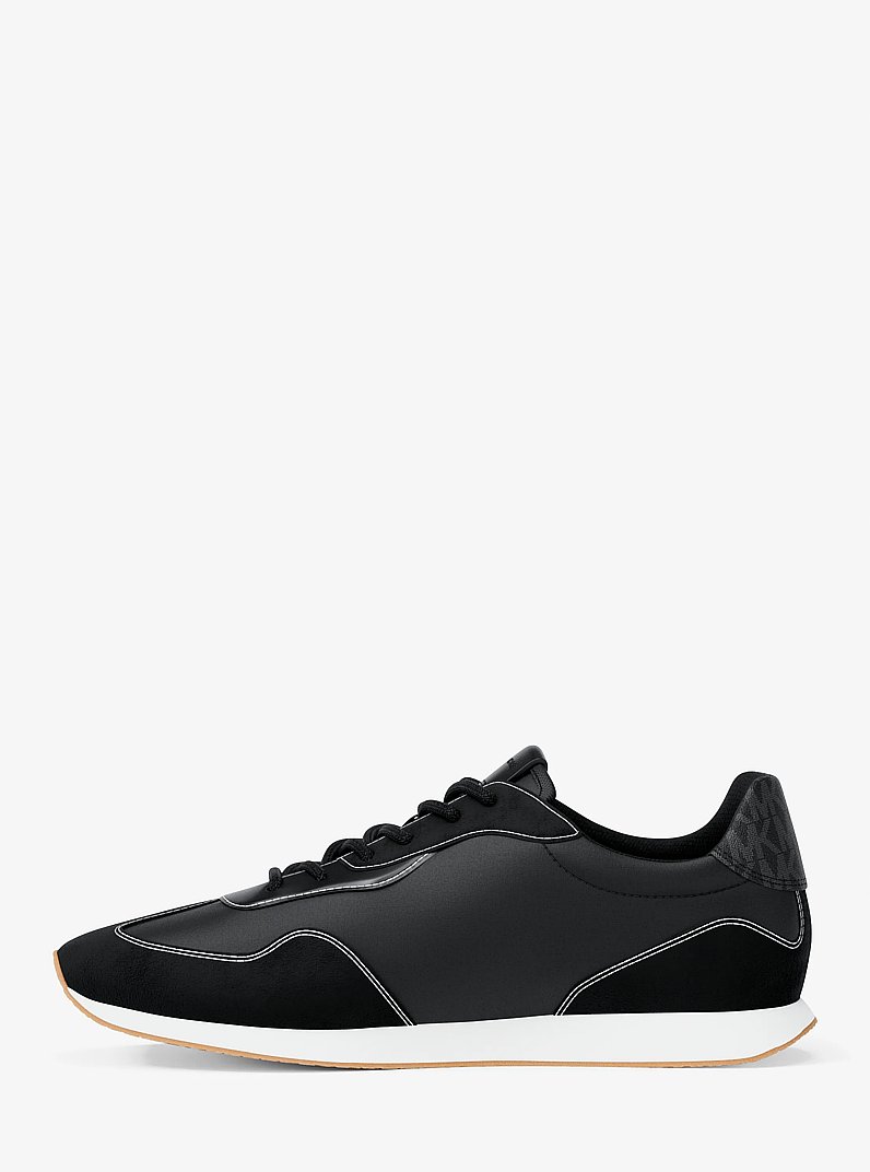 Essex Mixed-Media Trainer in BLACK | Michael Kors