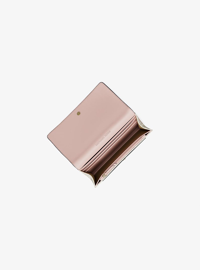 Jet Set Medium Signature Logo 2-in-1 Wallet in PWD BLSH MLT | Michael Kors