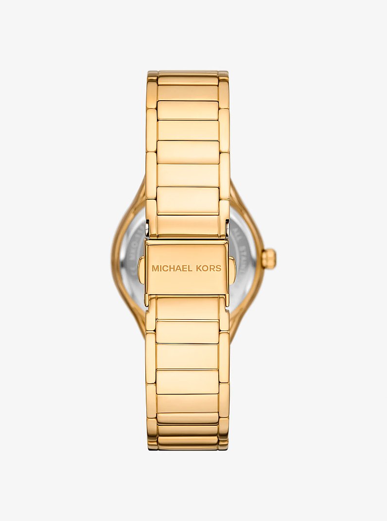 Set de regalo de reloj y pulsera Mini Sylvia con incrustaciones en tono dorado in DORADO | Michael Kors