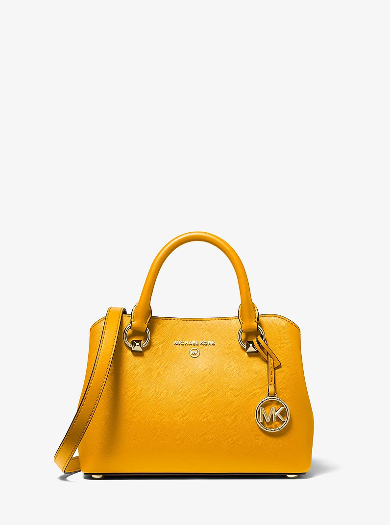 Edith Small Saffiano Leather Satchel
