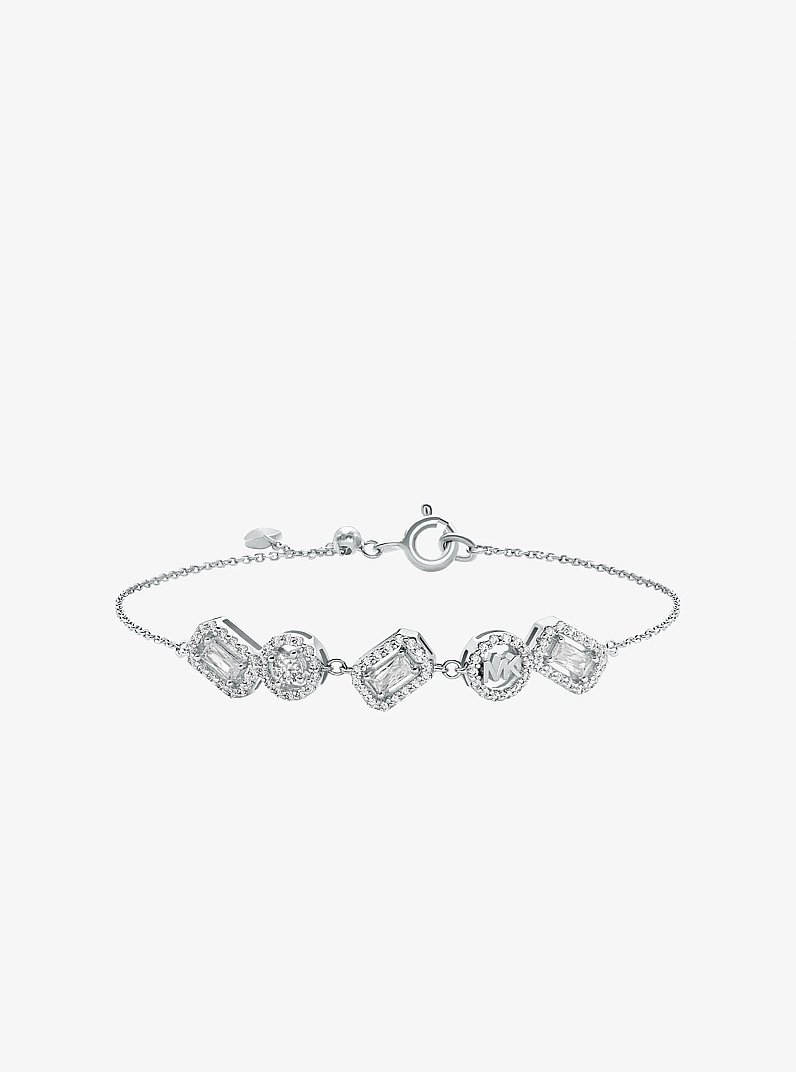 Bracelet en argent sterling &agrave; placage en m&eacute;tal pr&eacute;cieux &agrave; pav&eacute; in ARGENT | Michael Kors