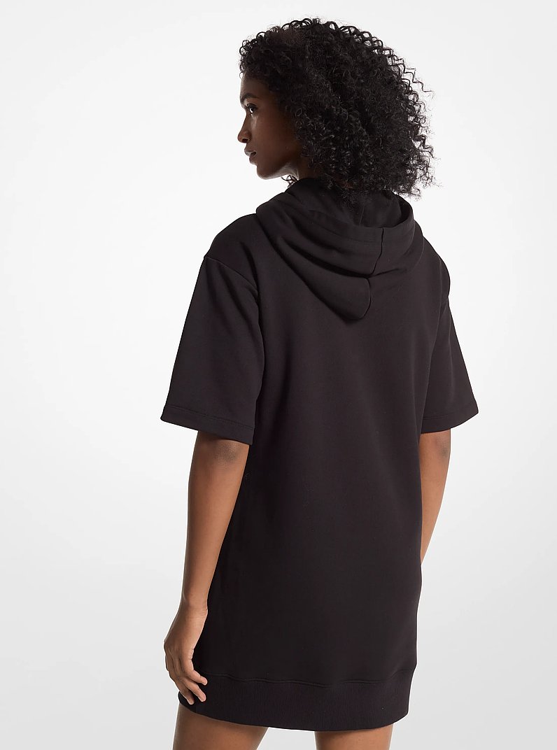Cotton Hoodie Dress in BLACK | Michael Kors