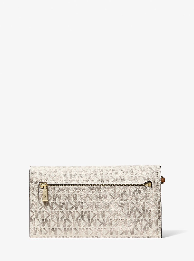 Pochette da polso Jet Set media con logo per smartphone in VANIGLIA/GHIANDA | Michael Kors