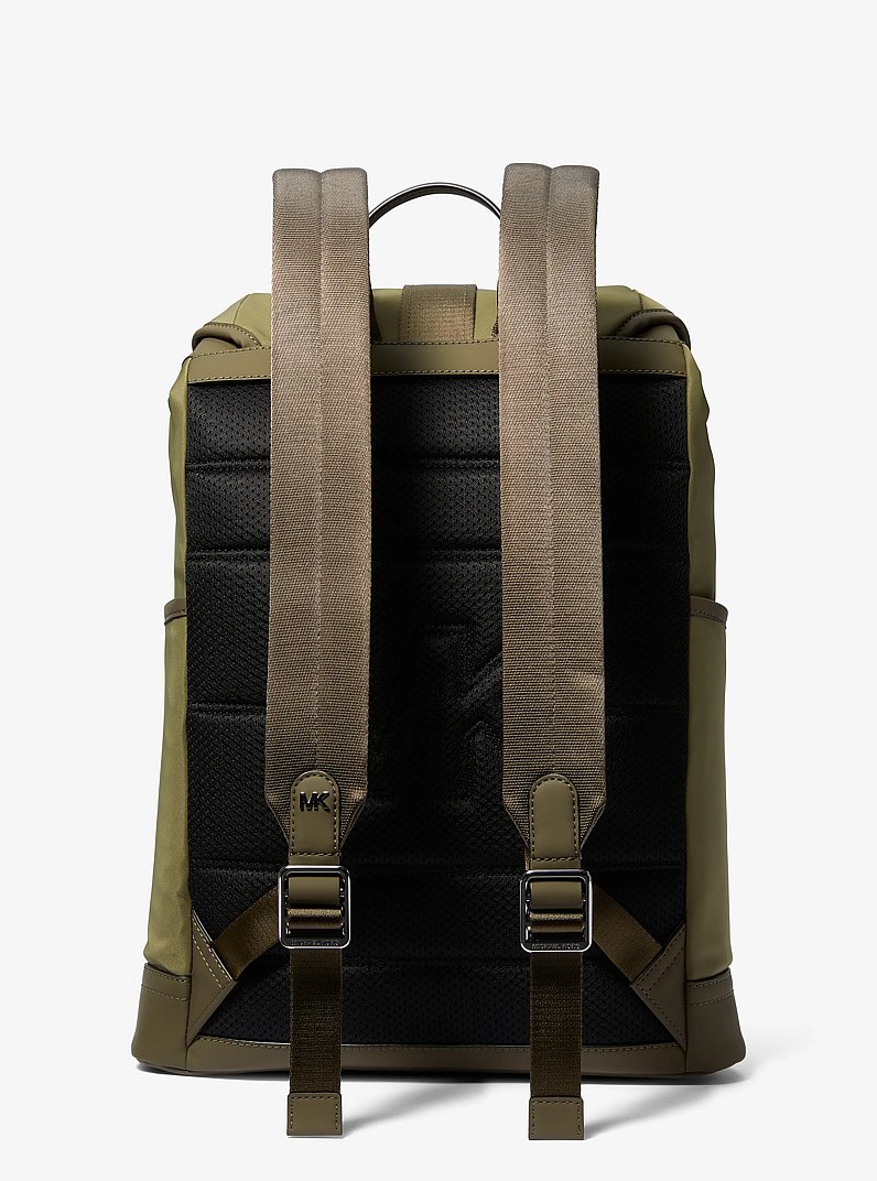 Eli Nylon Aviator Backpack in SAFARI GREEN | Michael Kors