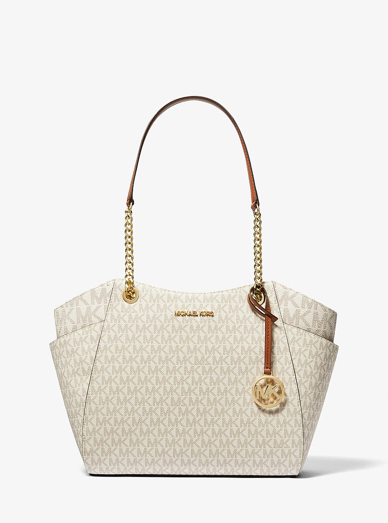 Bolso de hombro Jet Set grande con logotipo in VAINILLA | Michael Kors