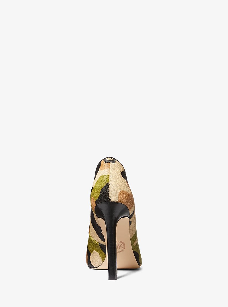 Amara Camouflage Print Calf Hair Pump in Smoky Olive Multi | Michael Kors