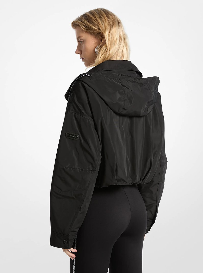 Giacca cropped con cappuccio