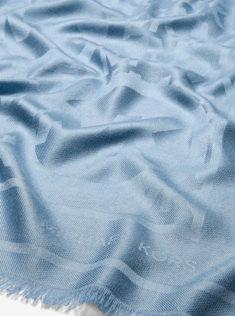 Foulard en jacquard &agrave; logo in CHAMBRAY | Michael Kors