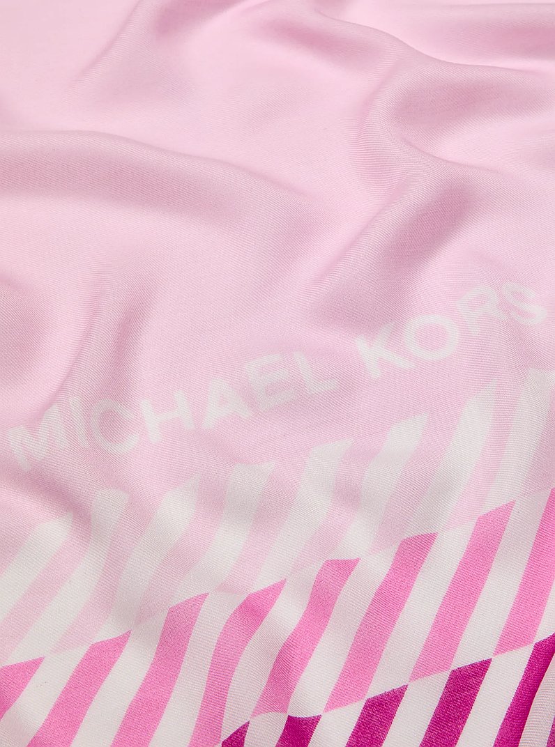 Gestreifter Schal aus Modal-Mischung in HIMBEERE | Michael Kors