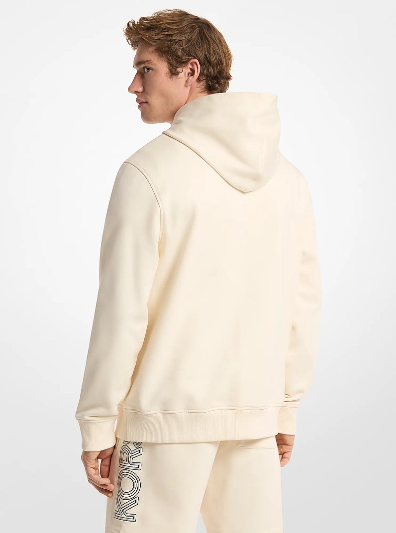 Sudadera con capucha de algod&oacute;n con logotipo in HUESO | Michael Kors