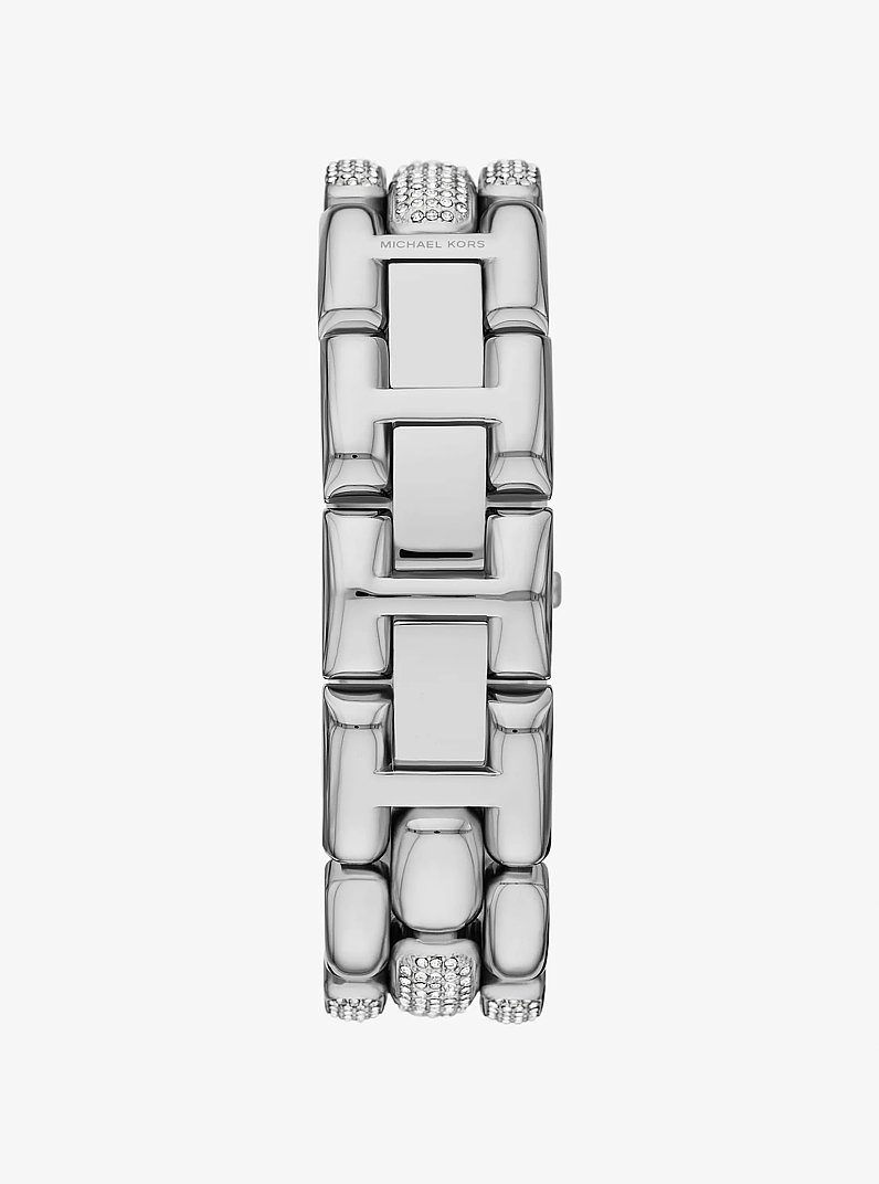 Mini montre Hally argent&eacute;e &agrave; pierres pav&eacute;es in ARGENT | Michael Kors