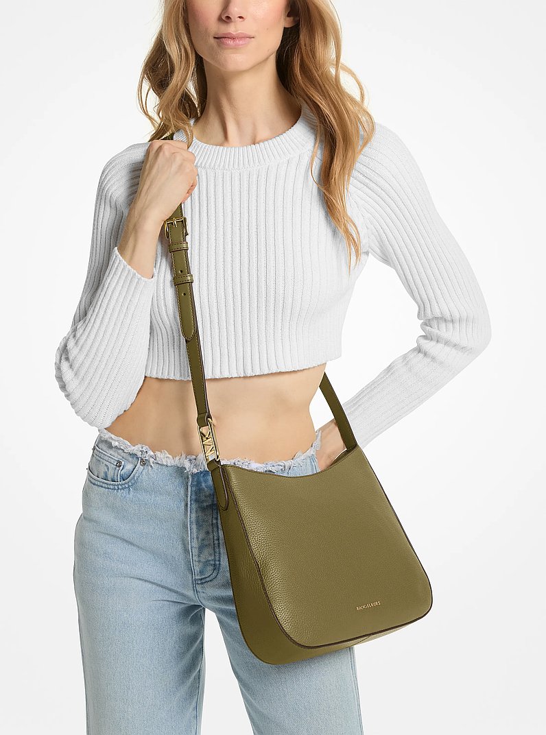 Kensington Large Pebbled Leather Crossbody Bag