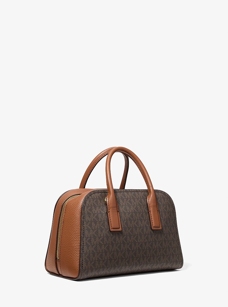Ashton Small Signature Logo Messenger Bag in BRUN | Michael Kors