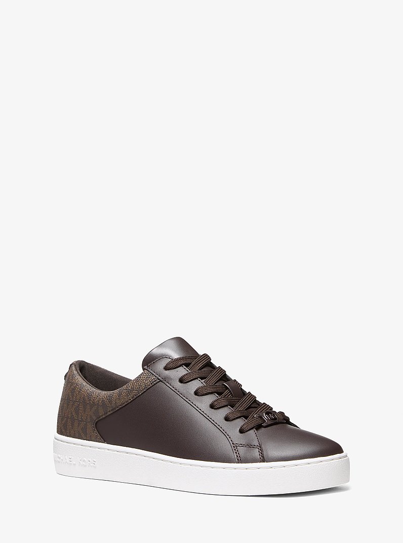 Sneaker Keaton in pelle con logo in MARRONE | Michael Kors