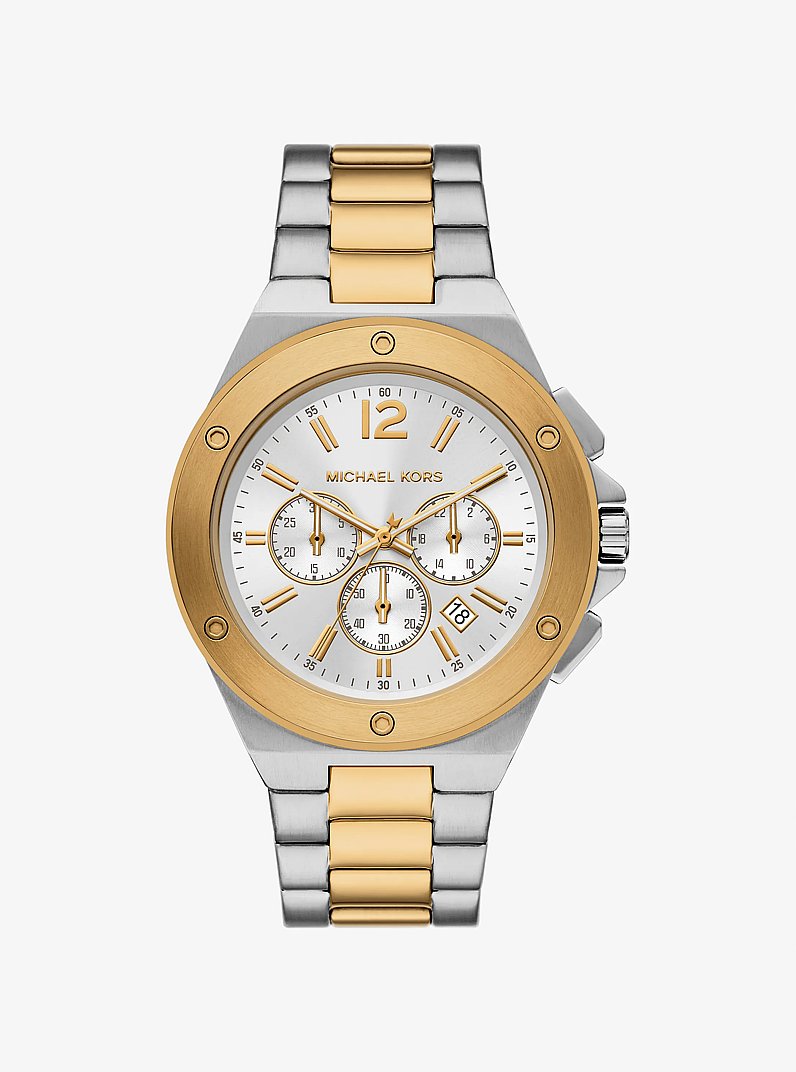 Oversized Lennox Two-Tone Watch in TWO TONE | Michael Kors