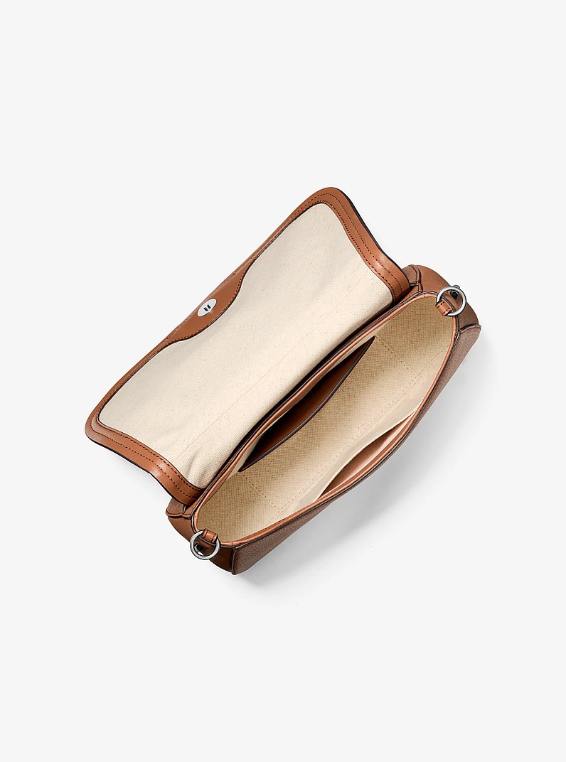 Borsa a spalla convertibile Nolita media in pelle in CUOIO | Michael Kors