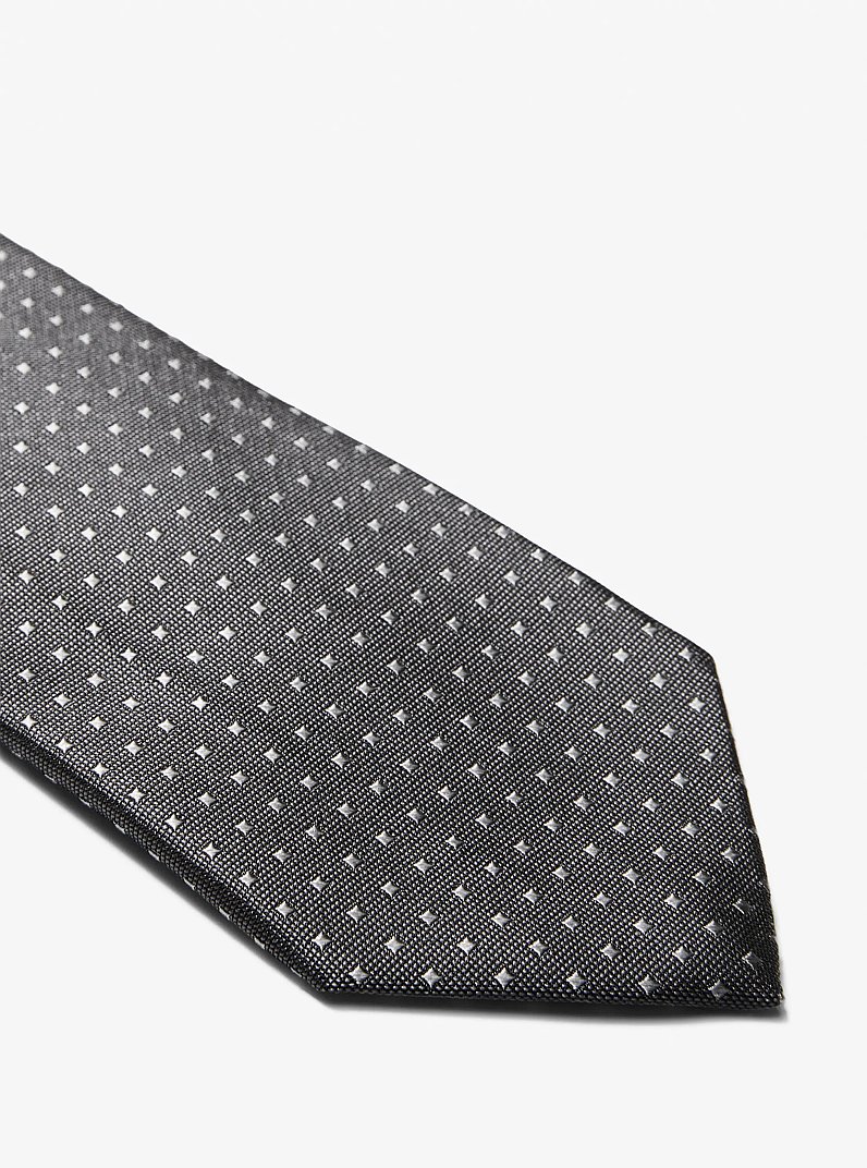 Geometric Silk Tie in BLACK | Michael Kors