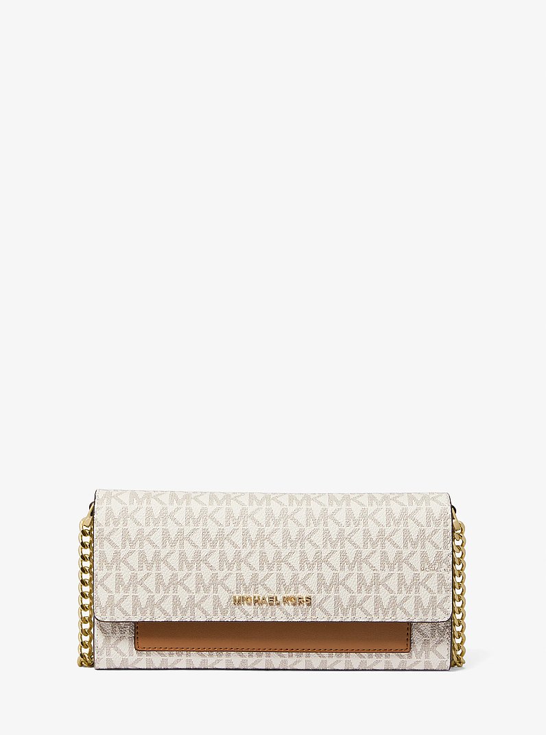 Sac &agrave; bandouli&egrave;re convertible Jet Set&nbsp;2-en-1 de taille moyenne &agrave; logo in VANILLE/NOISETTE | Michael Kors