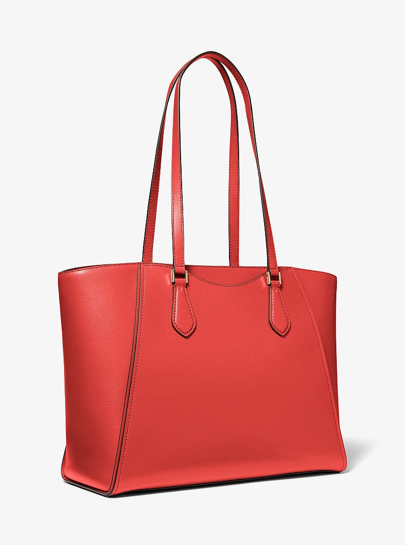 Taryn Large Leather Tote Bag in BURNT SIENNA | Michael Kors