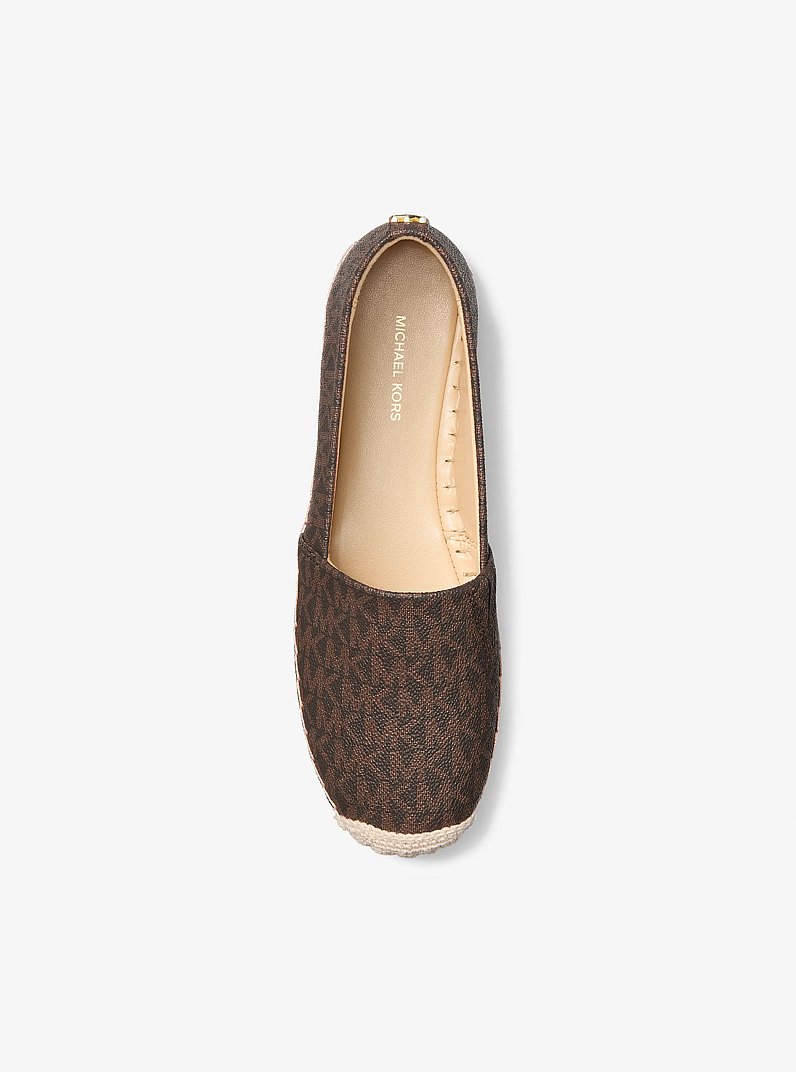 Lynn Signature Logo Platform Espadrille in BROWN | Michael Kors