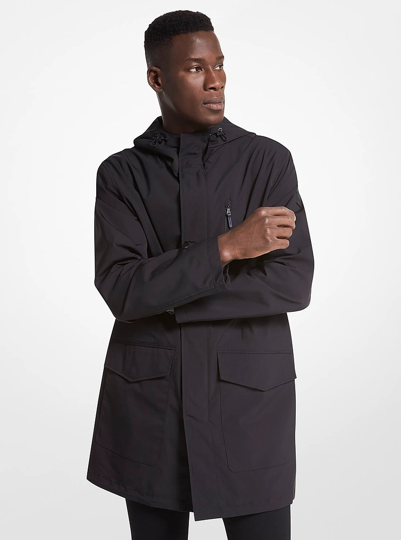 Woven Hooded Parka in BLACK | Michael Kors