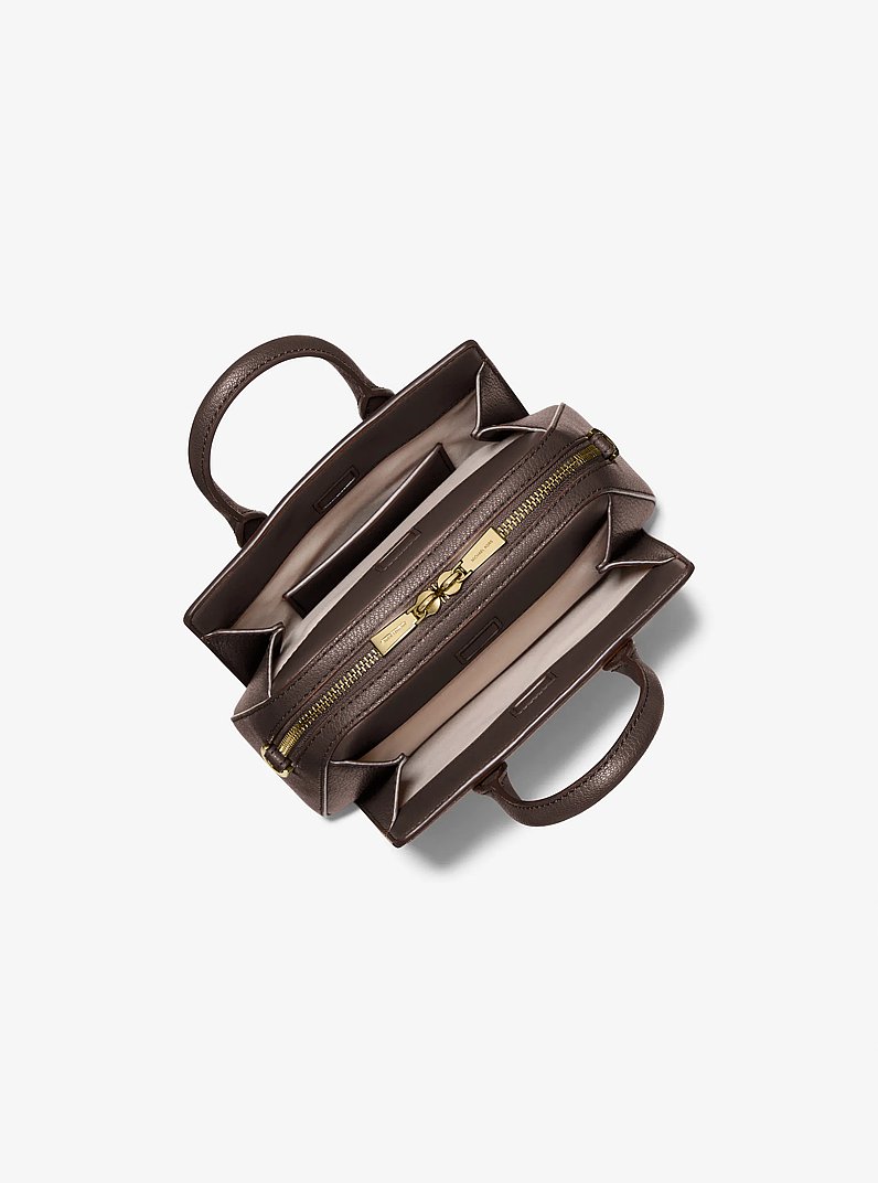 Umh&auml;ngetasche Laila Extra-Small aus Leder in SCHOKOLADE | Michael Kors