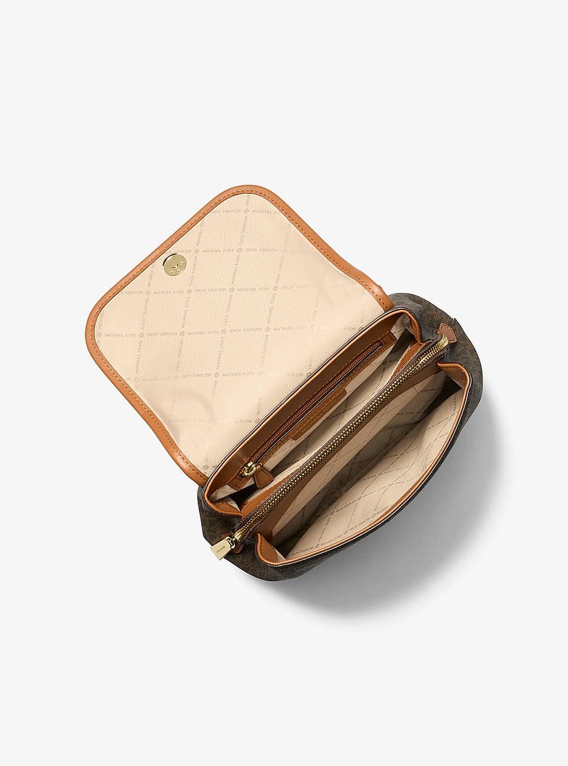 Harrison Medium Logo Backpack in BRN/ACORN | Michael Kors