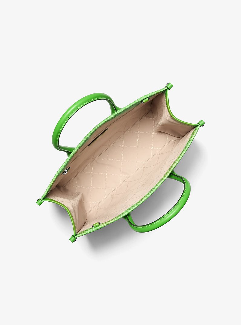 Mirella Medium Ombr&eacute; Logo Tote Bag in JUNGLE | Michael Kors