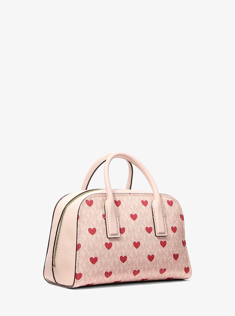 Ashton Small Printed Signature Logo Messenger Bag in POWDER BLUSH | Michael Kors
