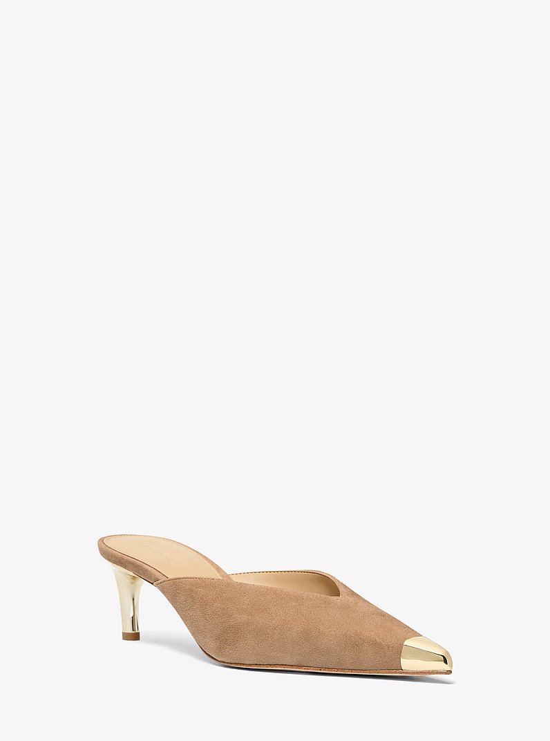 Kasia Suede Mule in HUSK | Michael Kors