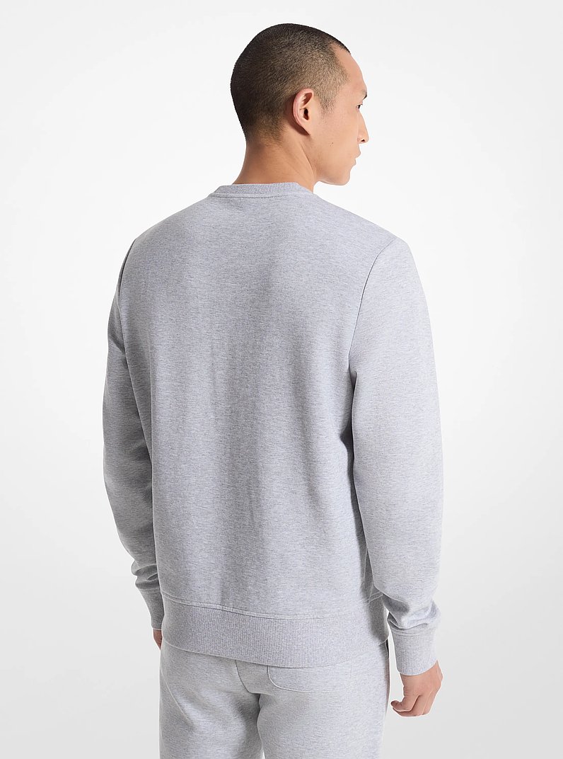 KORS Cotton Blend Sweatshirt in HEATHER GREY | Michael Kors