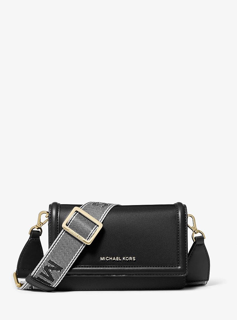 Jet Set Small Nylon Gabardine Smartphone Crossbody Bag in BLACK | Michael Kors