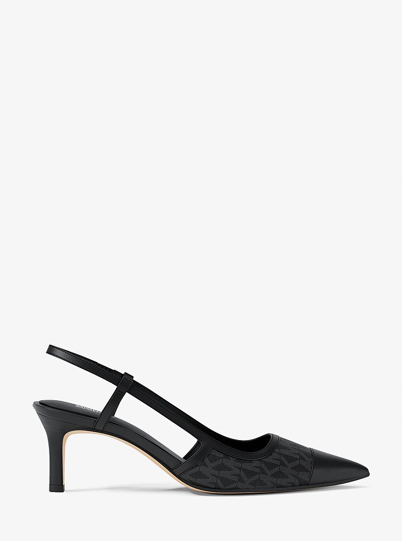 Slingpumps Alora mit Signature-Logomuster in SCHWARZ | Michael Kors