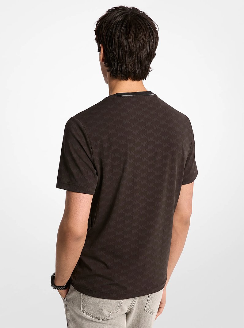T-shirt en jacquard &agrave; logo in NOIR | Michael Kors