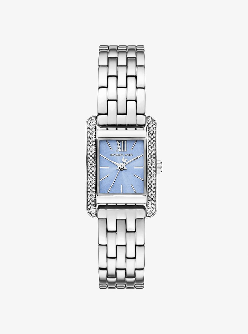 Montre miniature Monroe de ton argent &agrave; pav&eacute; in ARGENT | Michael Kors