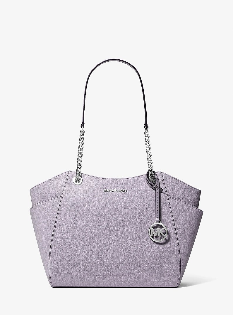 Jet Set Large Signature Logo Shoulder Bag in LILAC | Michael Kors
