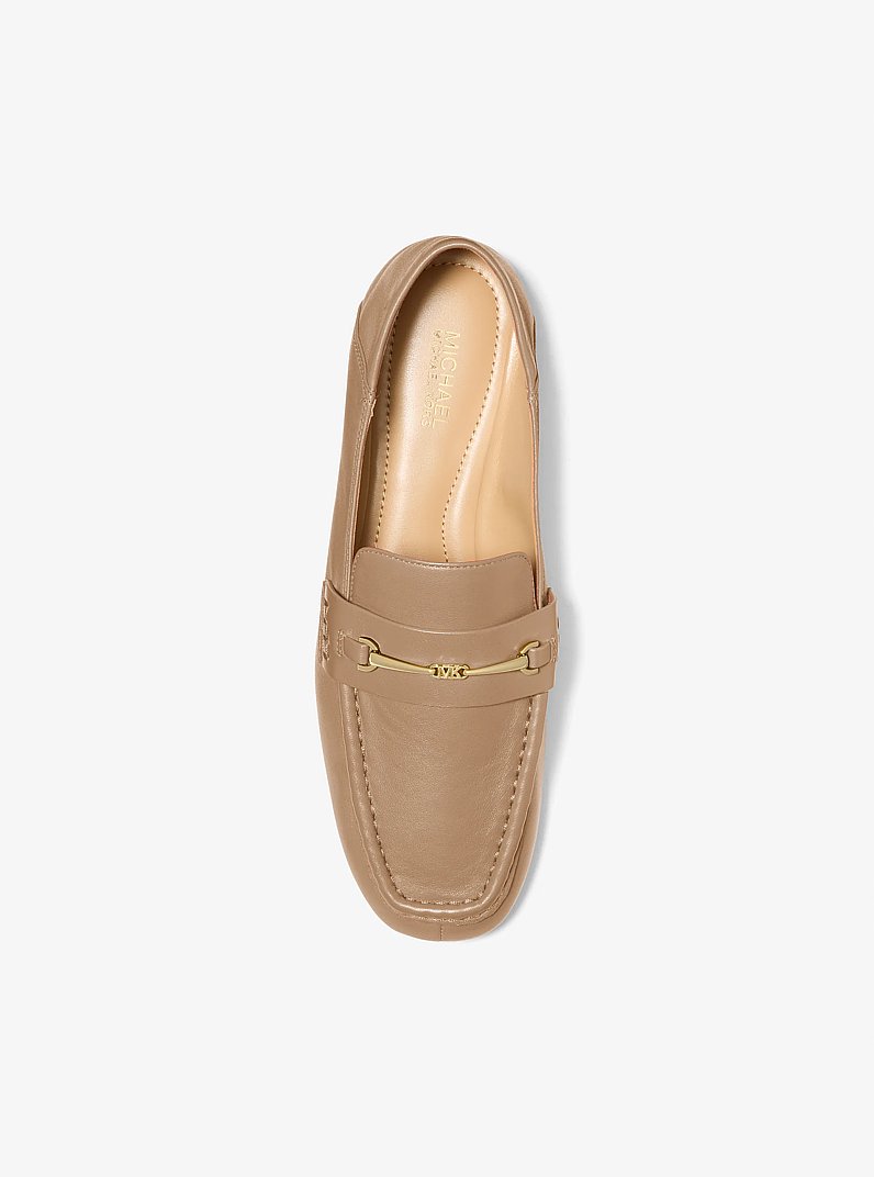 Lena Leather Loafer in HUSK | Michael Kors